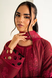 Farasha Summer Weaves Embroidered Lawn Unstitched 3Pc Suit - Desert Rose