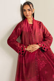 Farasha Summer Weaves Embroidered Lawn Unstitched 3Pc Suit - Desert Rose