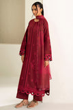 Farasha Summer Weaves Embroidered Lawn Unstitched 3Pc Suit - Desert Rose