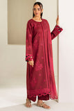 Farasha Summer Weaves Embroidered Lawn Unstitched 3Pc Suit - Desert Rose