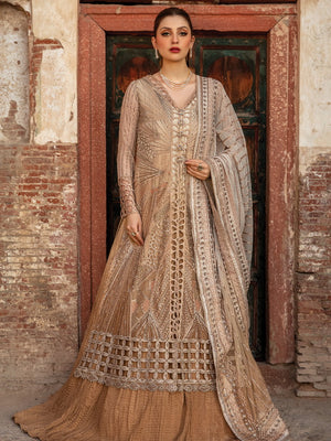 Rang Rasiya Shehnaiyan Embroidered Net Unstitched 3Pc Suit D-01 Roshni