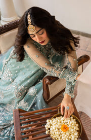 Zarin by Eleshia Unstitched Embroidered Net 3Pc Suit D-01 Zarela