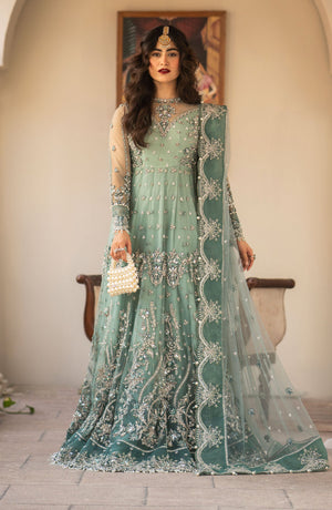 Zarin by Eleshia Unstitched Embroidered Net 3Pc Suit D-01 Zarela