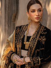Rang Rasiya Shehnaiyan Embroidered Velvet Unstitched 3Pc Suit D-03 Heer