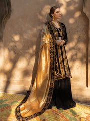 Rang Rasiya Shehnaiyan Embroidered Velvet Unstitched 3Pc Suit D-03 Heer