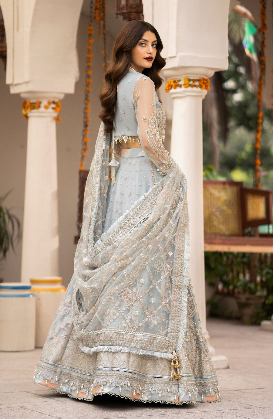 Zarin by Eleshia Unstitched Embroidered Net 3Pc Suit D-04 Nerisa
