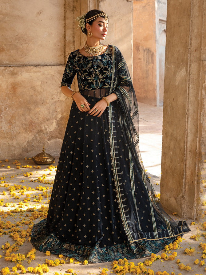 Rang Rasiya Shehnaiyan Embroidered Velvet Unstitched 3Pc Suit D-04 Sheherzade