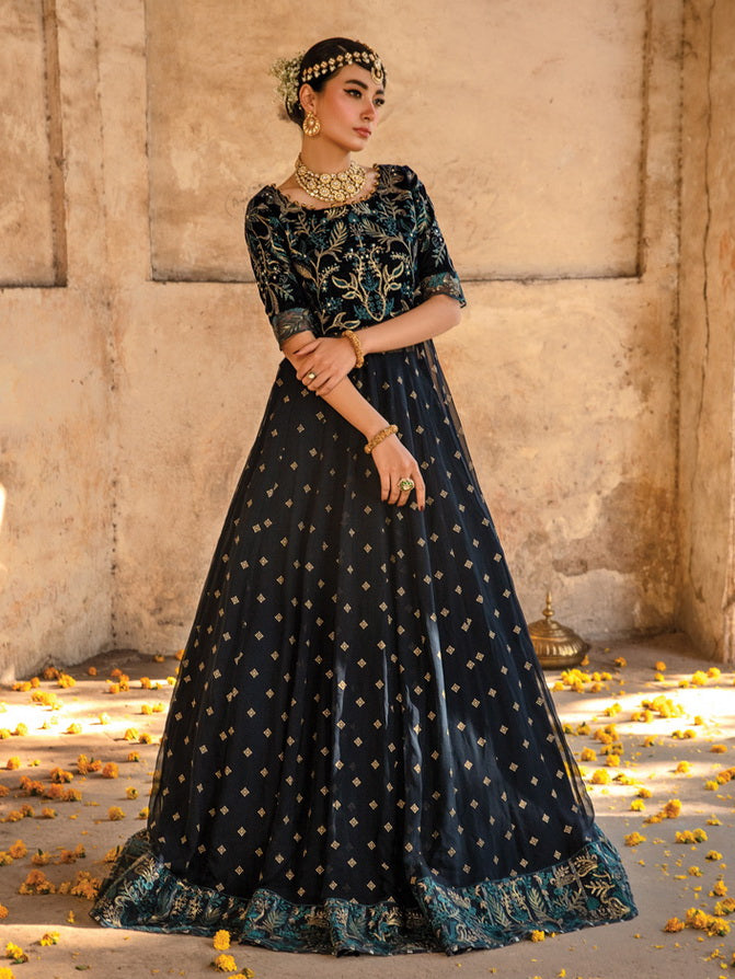 Rang Rasiya Shehnaiyan Embroidered Velvet Unstitched 3Pc Suit D-04 Sheherzade