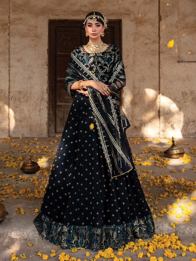 Rang Rasiya Shehnaiyan Embroidered Velvet Unstitched 3Pc Suit D-04 Sheherzade