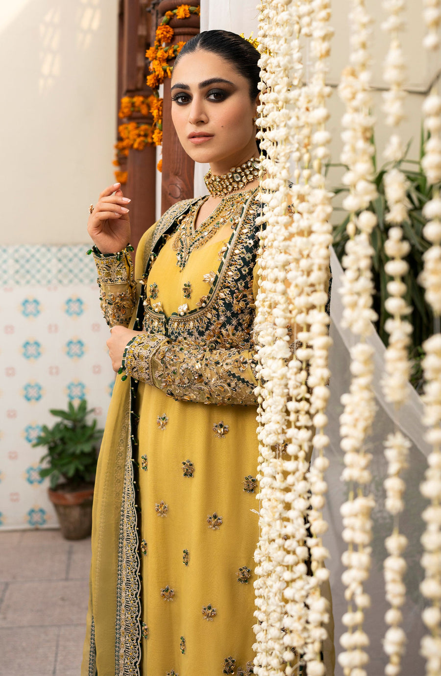 Zarin by Eleshia Unstitched Embroidered Organza 3Pc Suit D-05 Oriana