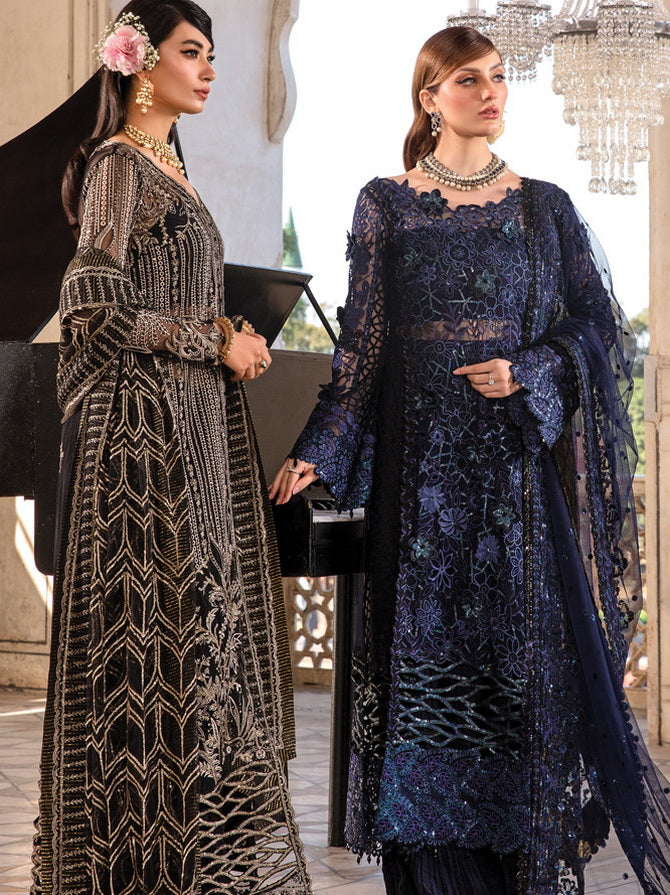 Rang Rasiya Shehnaiyan Embroidered Net Unstitched 3Pc Suit D-05 Layla