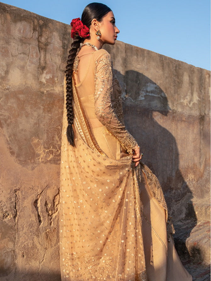 Rang Rasiya Shehnaiyan Embroidered Net Unstitched 3Pc Suit D-07 Zulaykha