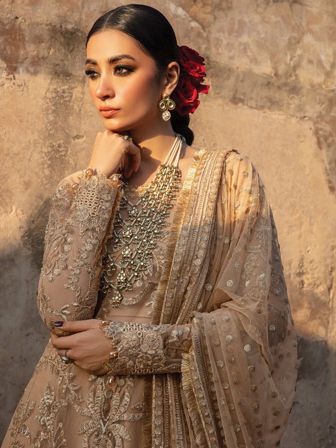 Rang Rasiya Shehnaiyan Embroidered Net Unstitched 3Pc Suit D-07 Zulaykha