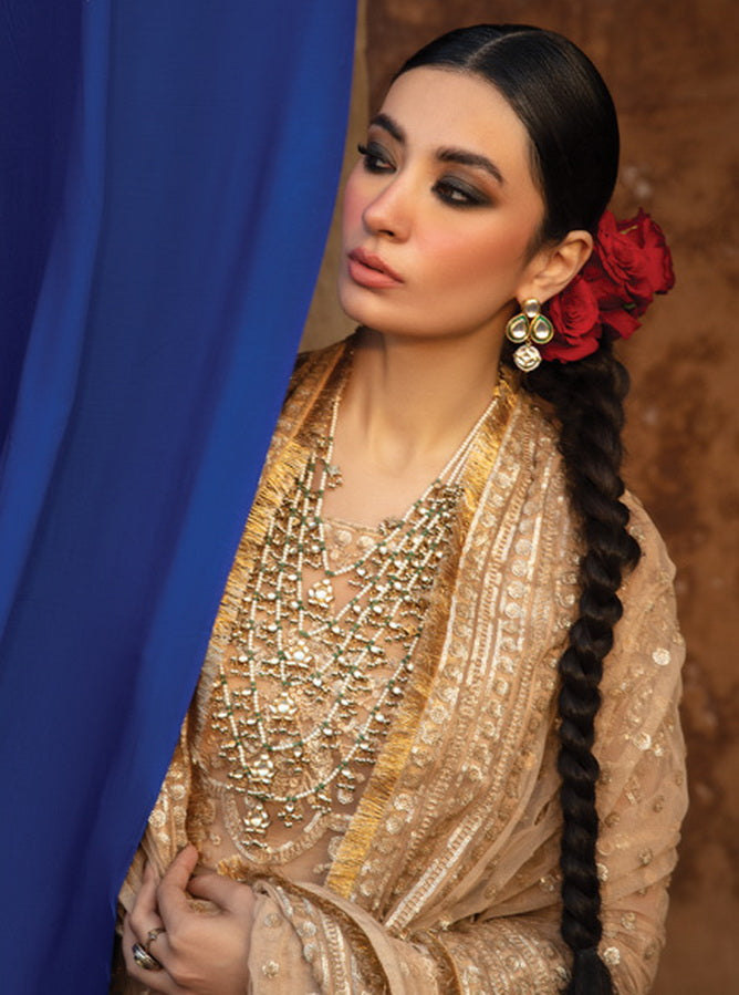 Rang Rasiya Shehnaiyan Embroidered Net Unstitched 3Pc Suit D-07 Zulaykha