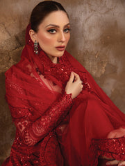 Rang Rasiya Shehnaiyan Embroidered Net Unstitched 3Pc Suit D-08 Shahnoor