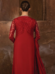 Rang Rasiya Shehnaiyan Embroidered Net Unstitched 3Pc Suit D-08 Shahnoor
