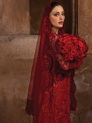 Rang Rasiya Shehnaiyan Embroidered Net Unstitched 3Pc Suit D-08 Shahnoor
