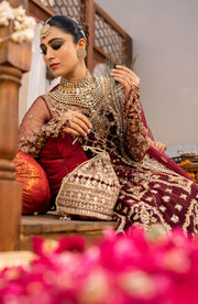 Zarin by Eleshia Unstitched Embroidered Net  3Pc Suit D-10 Avyanna