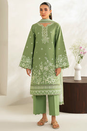 Farasha Summer Weaves Embroidered Lawn Unstitched 3Pc Suit - Dewy Sage