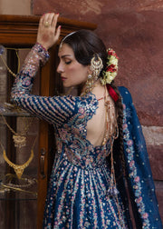 Hussain Rehar Festive Embroidered Korean Raw Silk Unstitched 3Pc Suit - DILL AFROZ