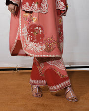 Jugnu Lahore The Reserved View Embroidered Cotton Unstitched 3Pc Suit - Dinaz