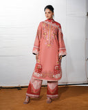 Jugnu Lahore The Reserved View Embroidered Cotton Unstitched 3Pc Suit - Dinaz