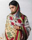 Jugnu Lahore The Reserved View Embroidered Cotton Unstitched 3Pc Suit - Diryaz