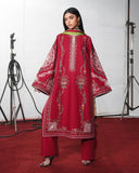 Jugnu Lahore The Reserved View Embroidered Cotton Unstitched 3Pc Suit - Diryaz