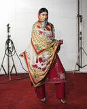 Jugnu Lahore The Reserved View Embroidered Cotton Unstitched 3Pc Suit - Diryaz