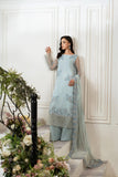 Azzal Mishri Festive Embroidered Organza Unstitched 3Pc Suit M-07 Diyar