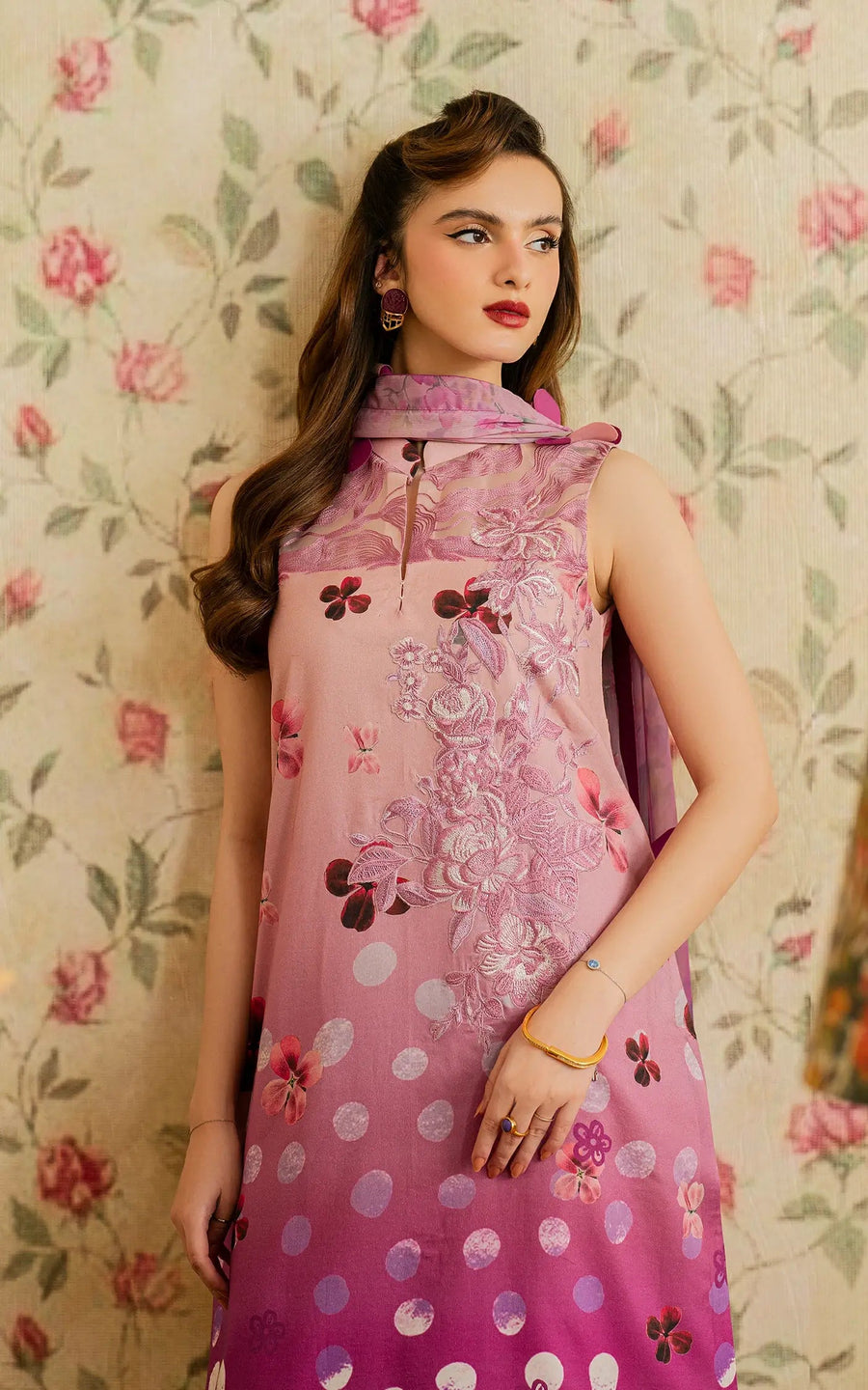 Asifa & Nabeel Meraki Vintage Embroidered Lawn Unstitched 3Pc Suit MVL25-11 Dosti