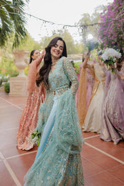 Mushq Mann Mein Tu Embroidered Net Unstitched 3Pc Suit MWD-06 DOU PAL