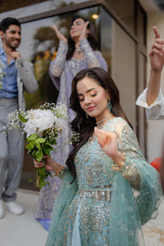 Mushq Mann Mein Tu Embroidered Net Unstitched 3Pc Suit MWD-06 DOU PAL