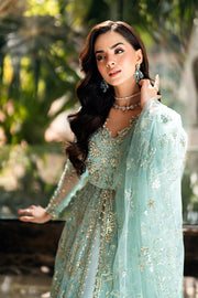 Mushq Mann Mein Tu Embroidered Net Unstitched 3Pc Suit MWD-06 DOU PAL