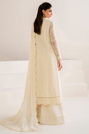 Farasha Luxury Formal Embroidered Chiffon Unstitched 3Pc Suit - Dove