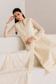 Farasha Luxury Formal Embroidered Chiffon Unstitched 3Pc Suit - Dove
