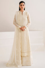 Farasha Luxury Formal Embroidered Chiffon Unstitched 3Pc Suit - Dove