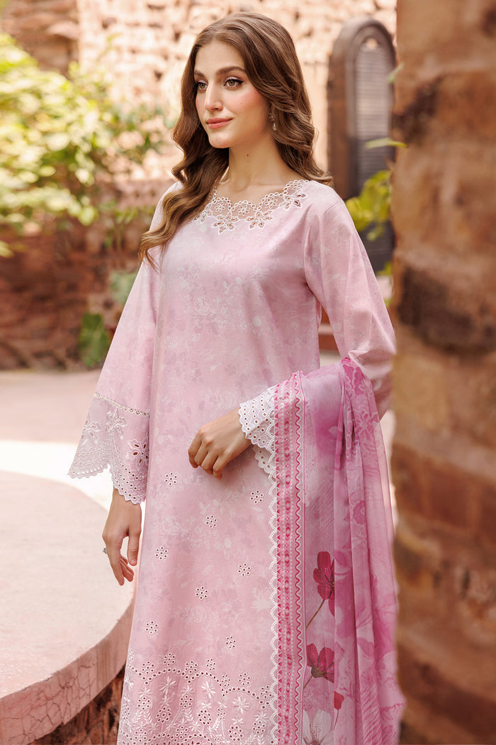 Farasha Seraya Embroidered Lawn Unstitched 3Pc Suit D-02 DOVELLA