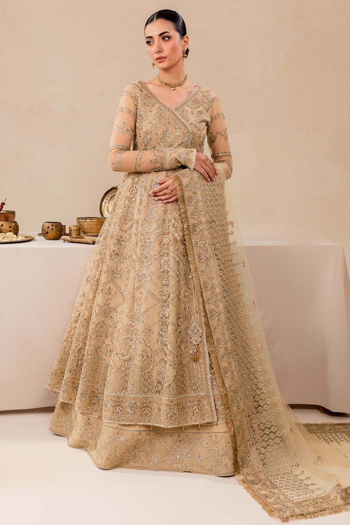 Farasha Luxury Formal Embroidered Net Unstitched 3Pc Suit - Dreamt Flair