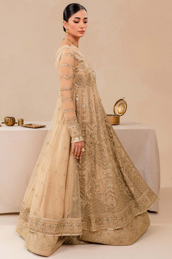 Farasha Luxury Formal Embroidered Net Unstitched 3Pc Suit - Dreamt Flair