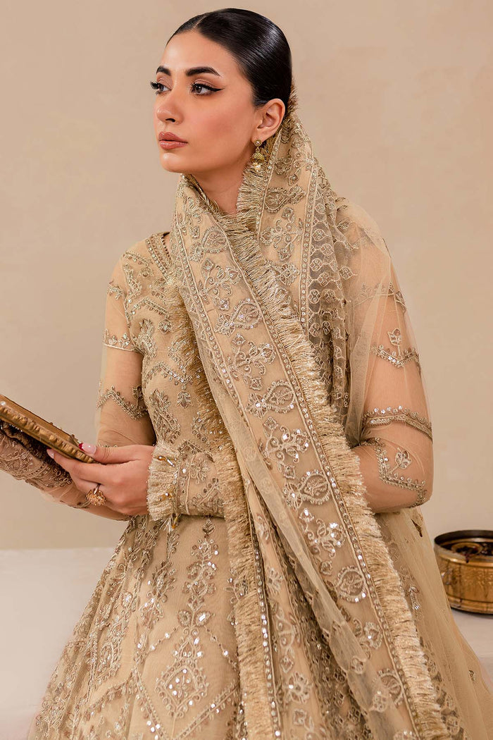 Farasha Luxury Formal Embroidered Net Unstitched 3Pc Suit - Dreamt Flair
