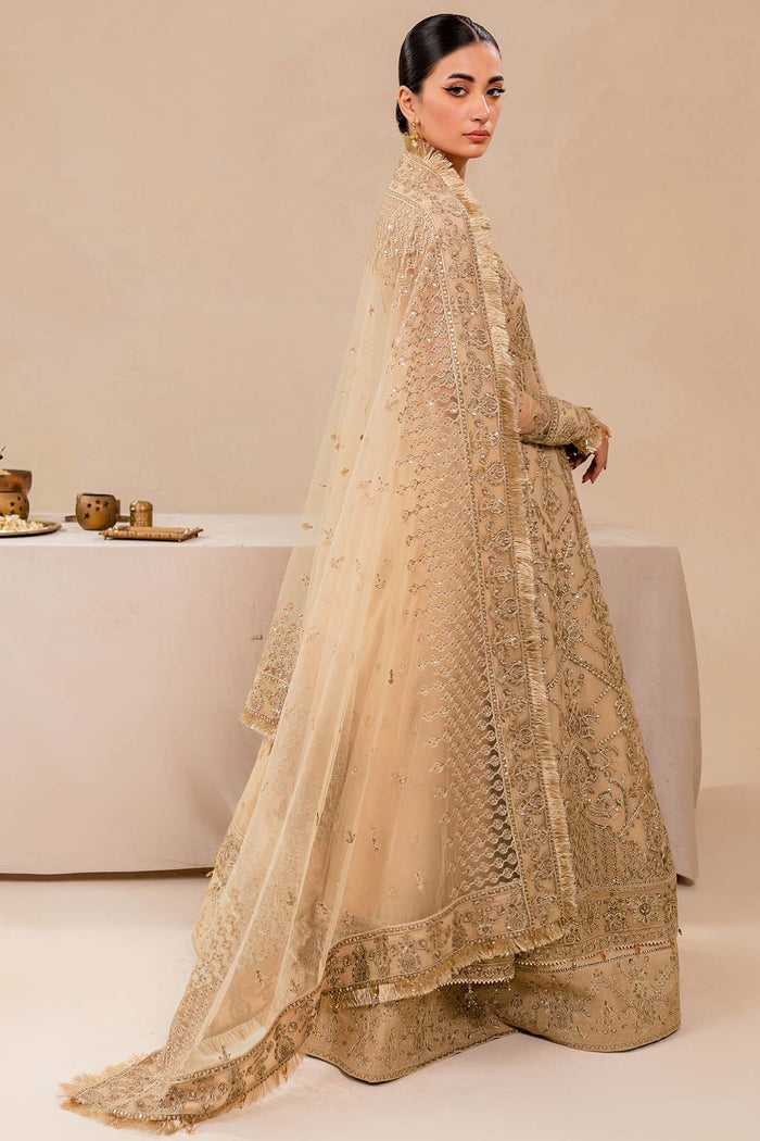 Farasha Luxury Formal Embroidered Net Unstitched 3Pc Suit - Dreamt Flair