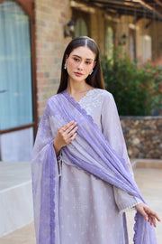 Farasha Sorine Summer Embroidered Lawn Unstitched 3Pc Suit - Dreamy Lilac