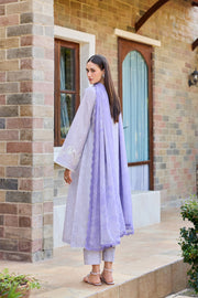 Farasha Sorine Summer Embroidered Lawn Unstitched 3Pc Suit - Dreamy Lilac