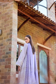 Farasha Sorine Summer Embroidered Lawn Unstitched 3Pc Suit - Dreamy Lilac