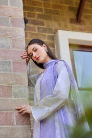Farasha Sorine Summer Embroidered Lawn Unstitched 3Pc Suit - Dreamy Lilac