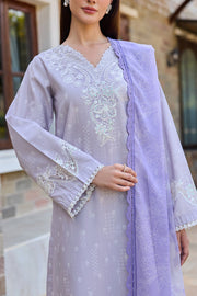 Farasha Sorine Summer Embroidered Lawn Unstitched 3Pc Suit - Dreamy Lilac