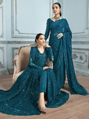 House of Nawab Gulmira Luxury Formal Chiffon Unstitched 3PC Suit 01-DUA-C