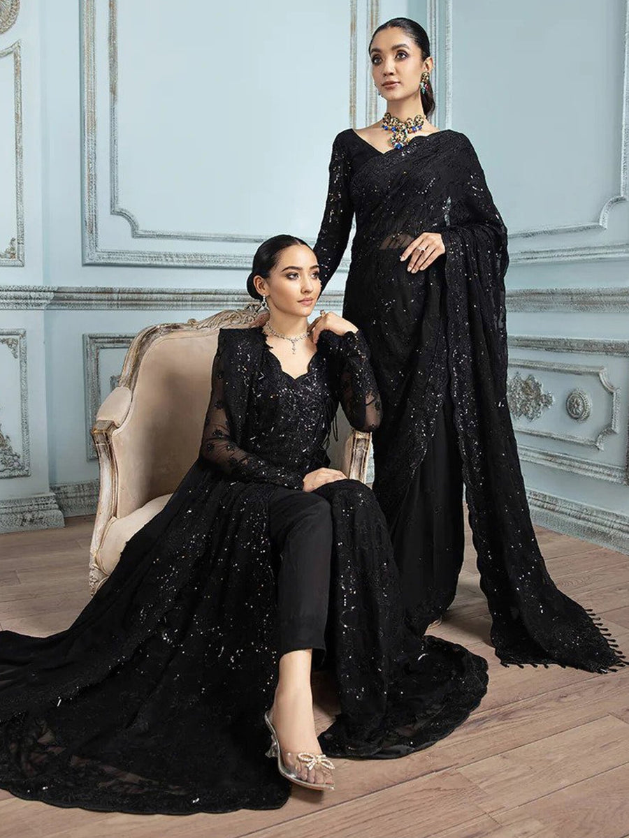 House of Nawab Gulmira Luxury Formal Chiffon Unstitched 3PC Suit 01-DUA-A