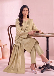 Zeenia Marina Vol-02 Digital Printed Dhanak Marina Unstitched 3Pc Suit DS-02 Dune